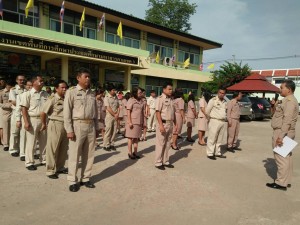 การแสดงออกเชิงสัญลักษณ์ เขตสุจริต สพป.มหาสารคาม เขต 3  ประจำวันจันทร์ที่ 20 มิถุนายน 2559
